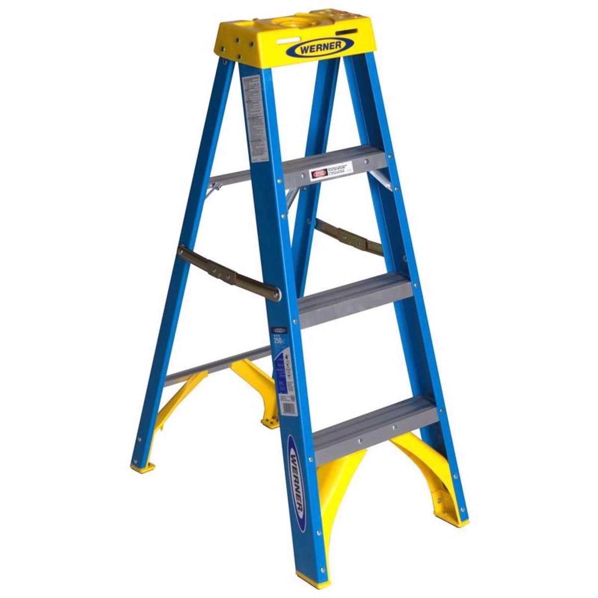 A werner step ladder against a white background.