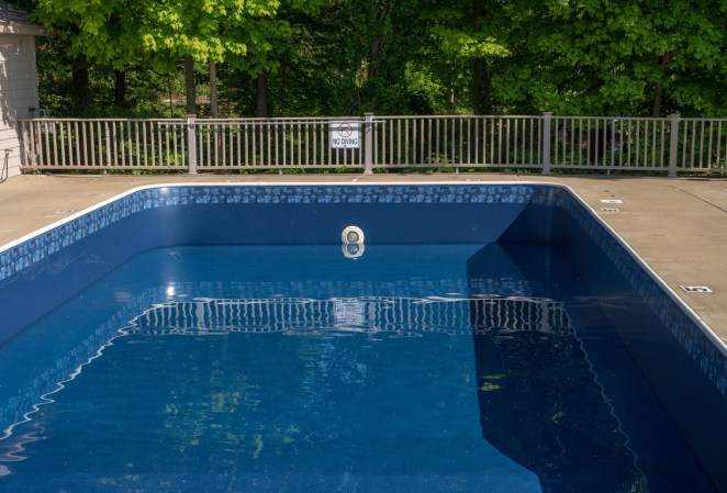 A view of a large pool.