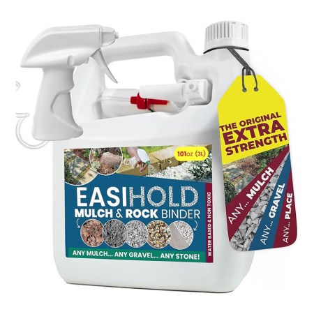  A jug of Vuba Easihold Mulch and Rock Binder on a white background.