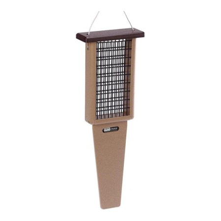  The Birds Choice Two-Cake Suet Feeder With Tail Prop on a white background.