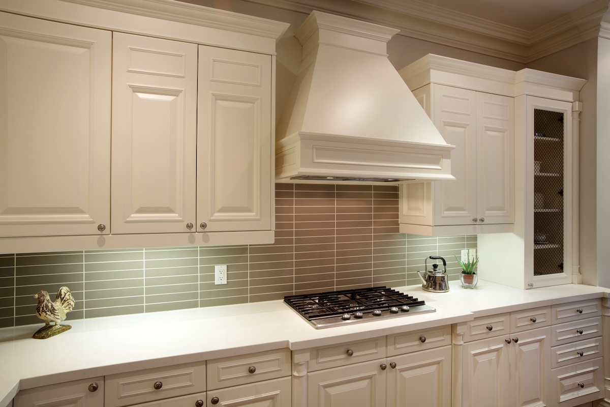 White kitchen cabinets to hide cash on top of.