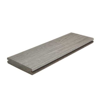 Gray Trex Signature composite decking board on white background