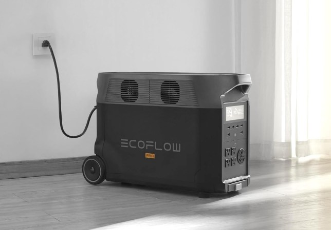 EcoFlow Delta Pro Plugged into Wall