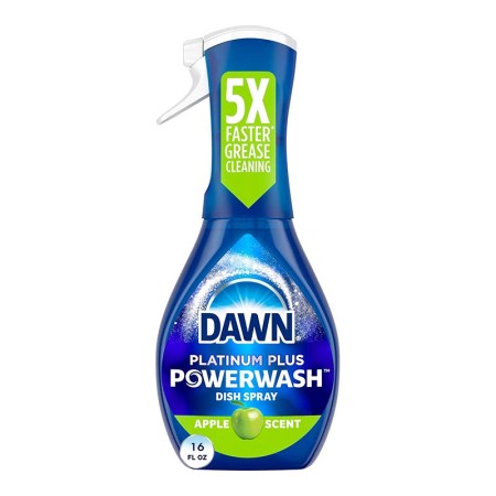  Bottle of Dawn Apple Scent Platinum Plus Powerwash Dish Spray on white background
