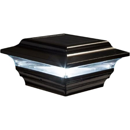  Black Classy Caps Imperial Solar Post Cap Light on white background