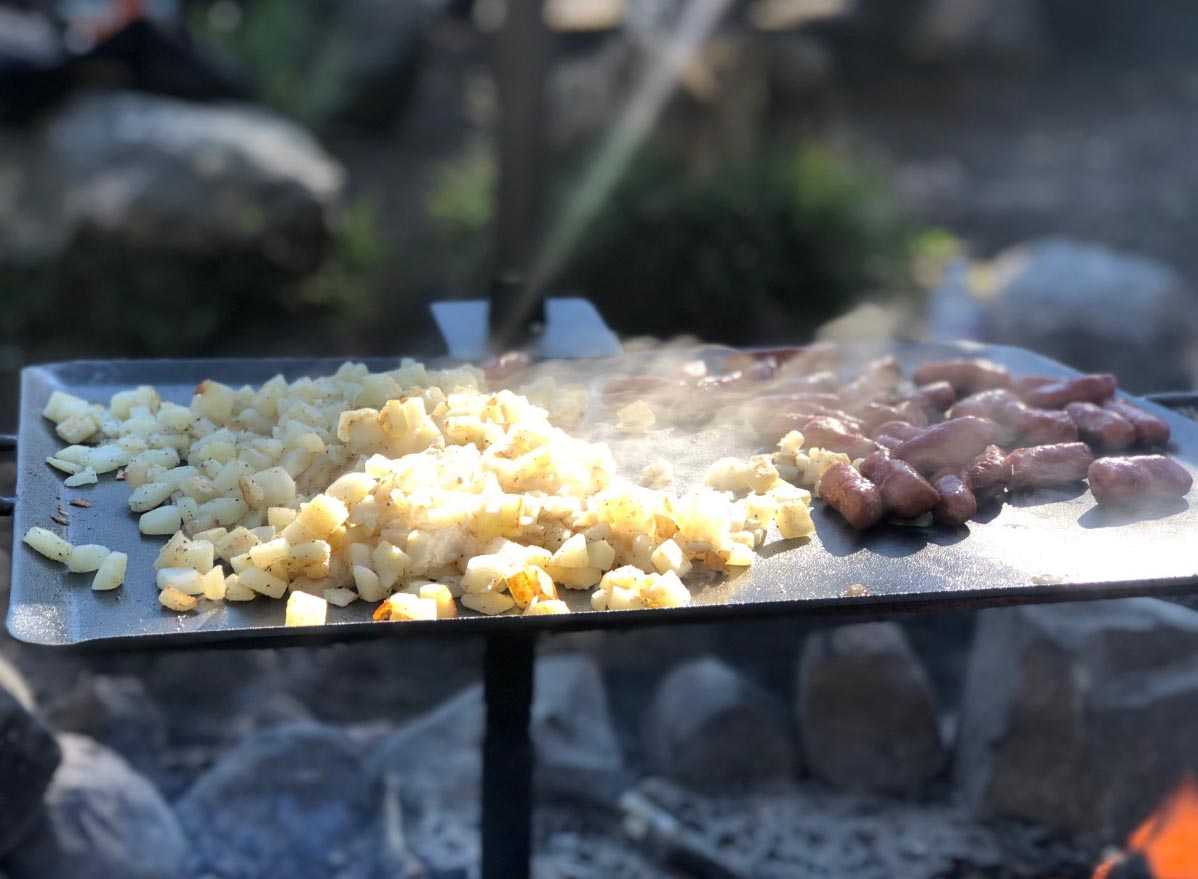 Turn Your Fire Pit Into a Griddle With These Hot Accessories Grill Griddle Combo