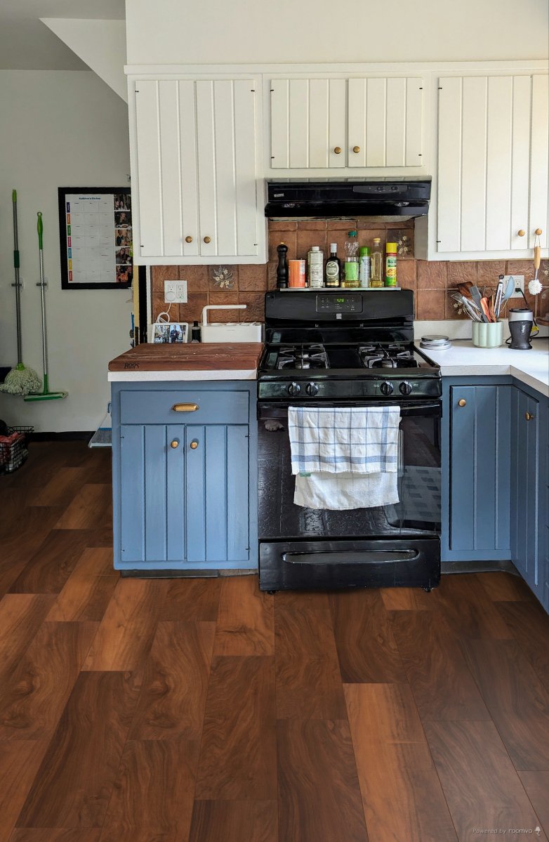 Kitchen floor near oven reimagined with Astoria flooring from Empire Today