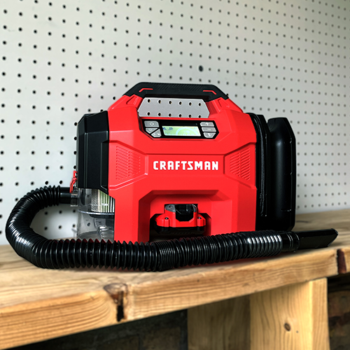 Craftsman 3-in-1 Inflator in a Workshop