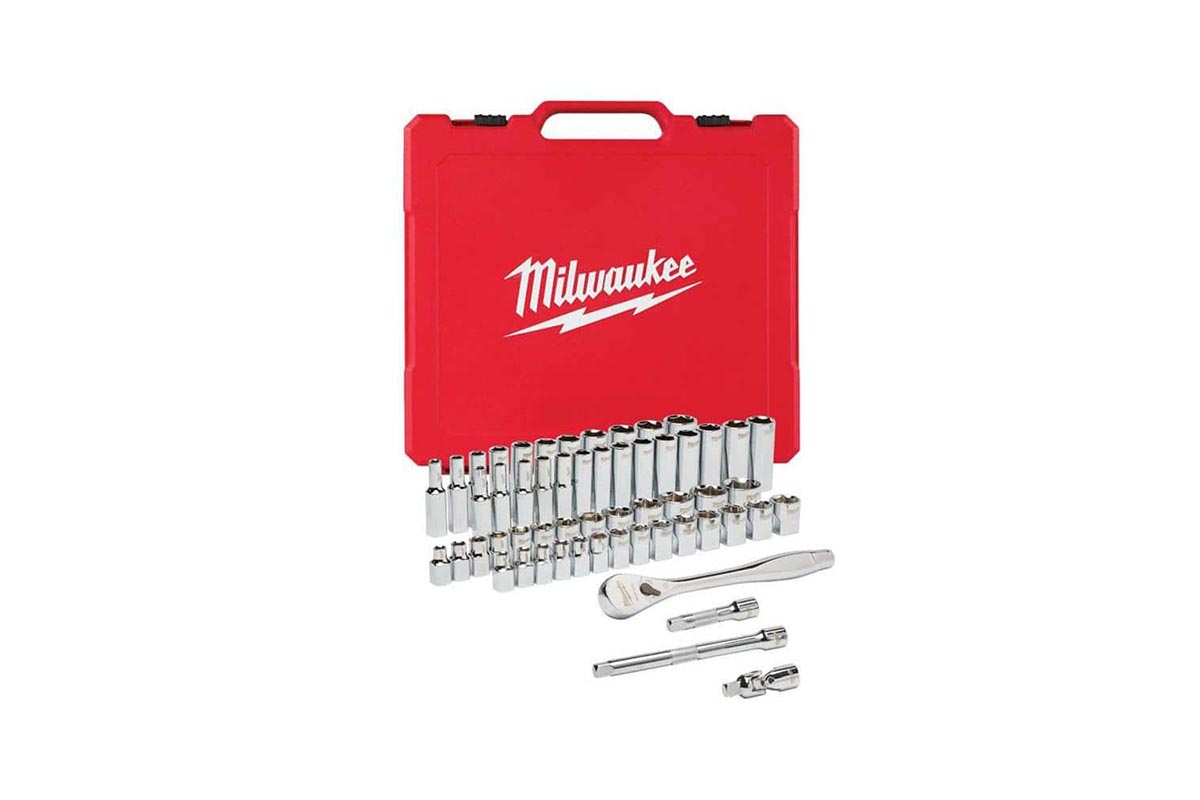 Milwaukee Black Friday Deals Milwaukee ⅜-inch SAE Metric Ratchet and Socket Set