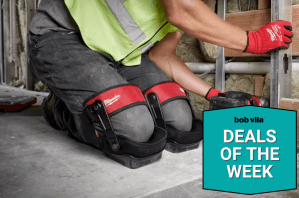 Knee pads being used in construction site