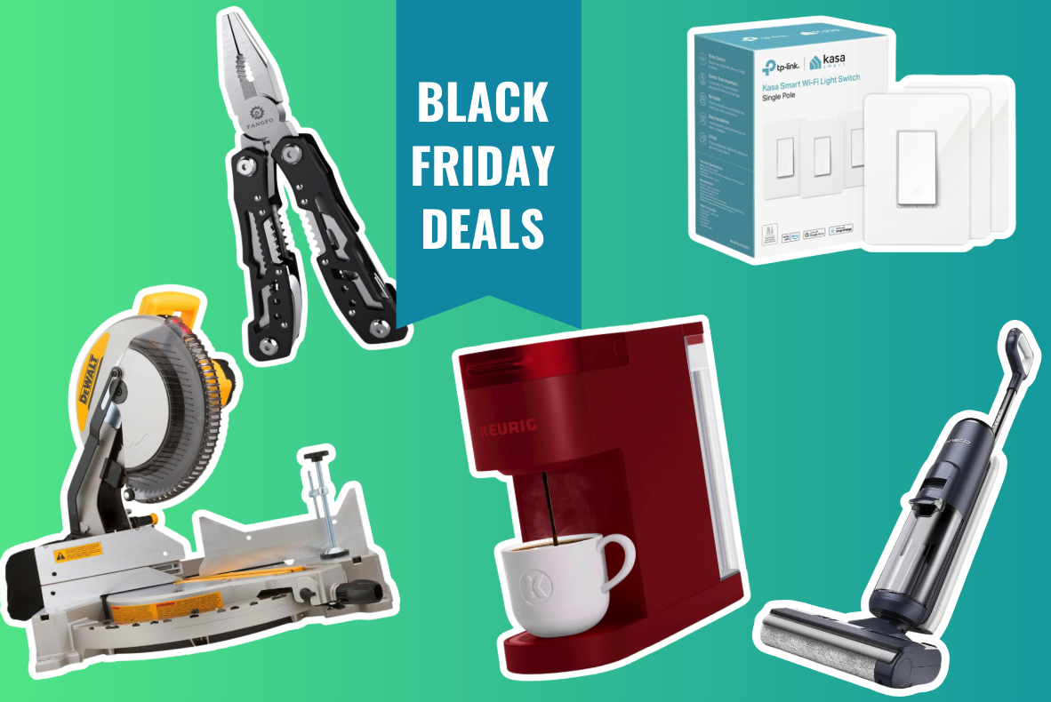 Black Friday Amazon Deals on colored background