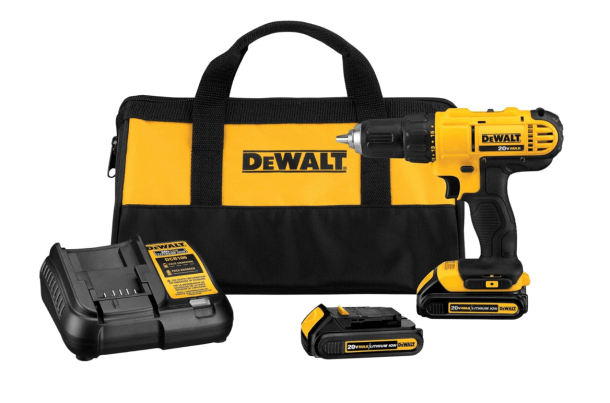 DeWalt drill kit black friday white background