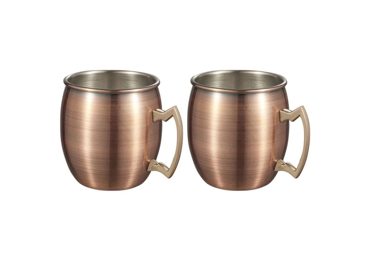 The Hottest Gifts From The Home Depot Option Visol 2-Piece Brushed Copper Mule Mug Set