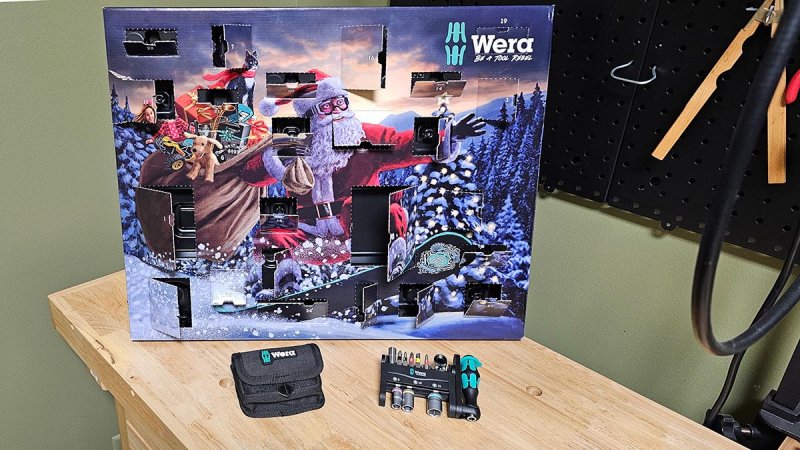 Wera Advent Calendar Review Opened Wera box with gifts in front