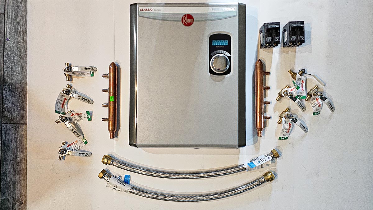 Rheem Water Heater Review Rheem with valves and manifolds-2-2