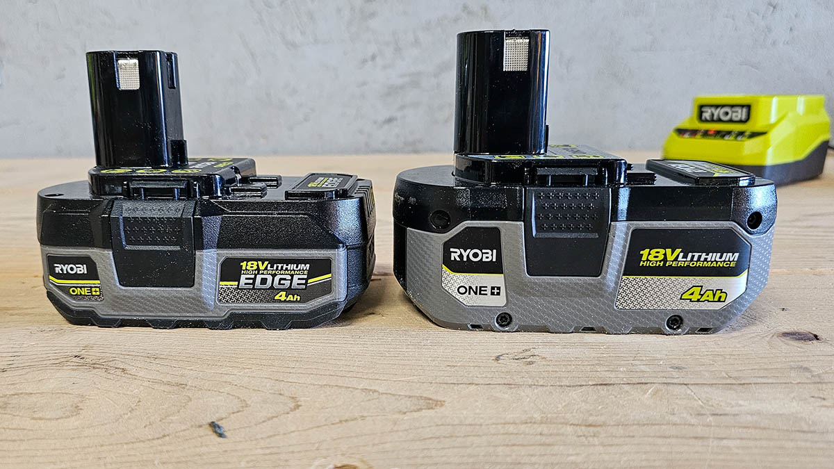 Ryobi ONE+ 4Ah Lithium Edge Battery C Review Comparing edge battery to standard Ryobi battery