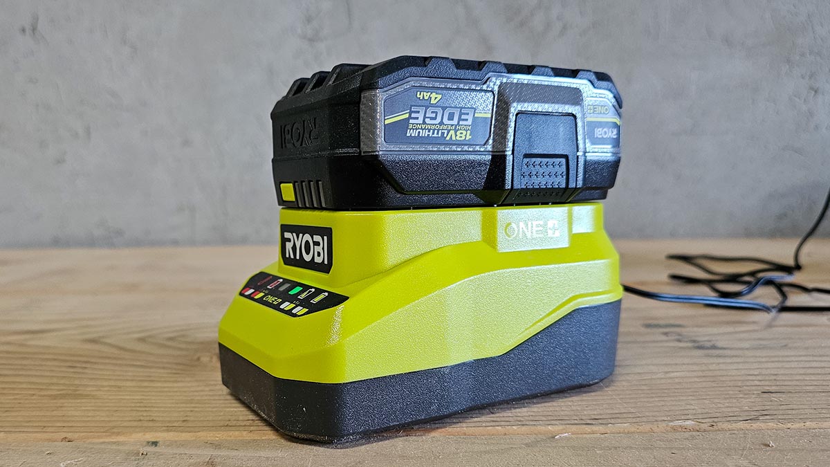 Ryobi ONE+ 4Ah Lithium Edge Battery C Review Edge Battery Charging