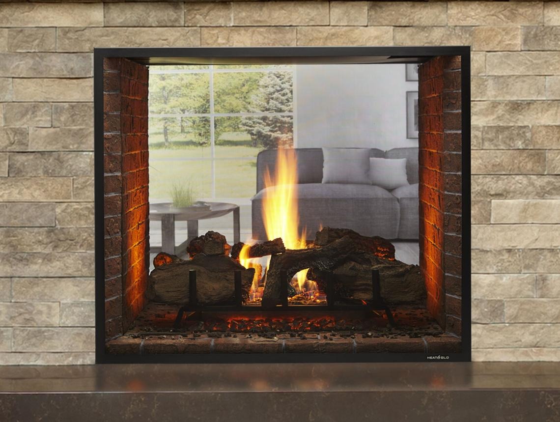 The Best Indoor Fireplace Option Heat & Glo Escape See-Through Gas Fireplace