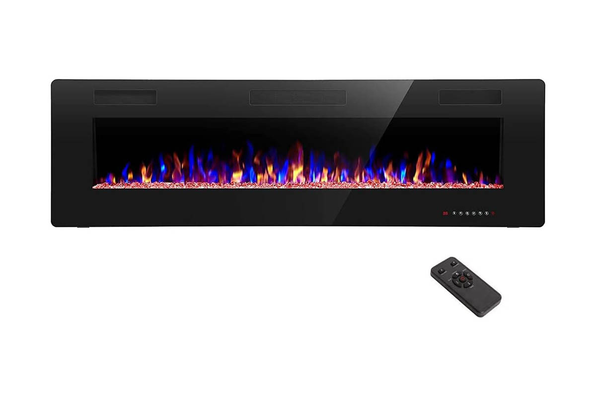 The Best Indoor Fireplace Option R.W.Flame 68″ Recessed Wall Electric Fireplace Heater