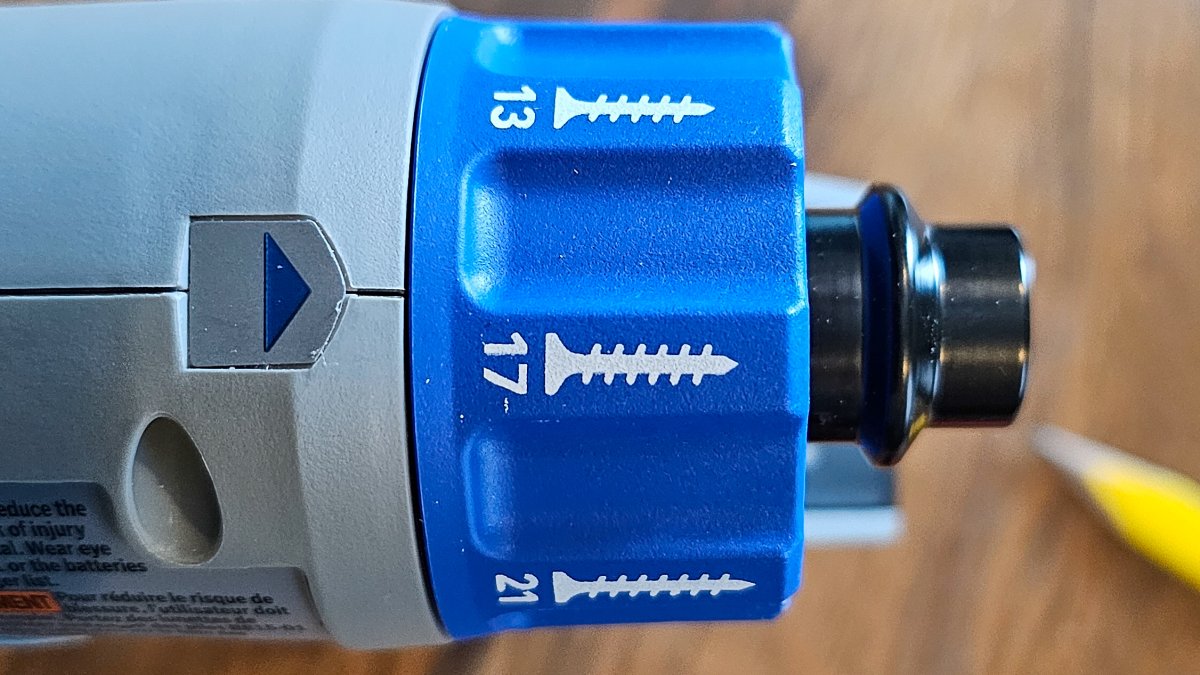 Adjustable clutch on Dremel Blueprint drill