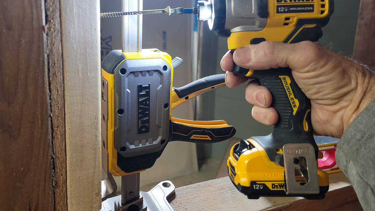 DeWalt’s ToughSeries Jack Review Holding stud up for screwing