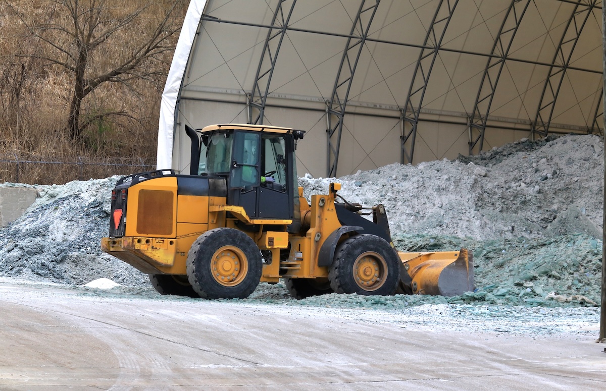 A city supply of ice melt.