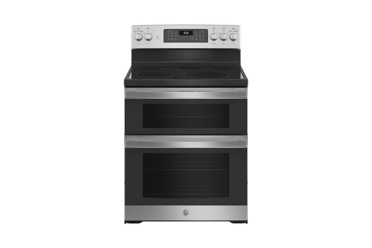 Lowes Presidents Day Appliance Sale GE 30-Inch 5-Burner Glass Top Double-Oven Range