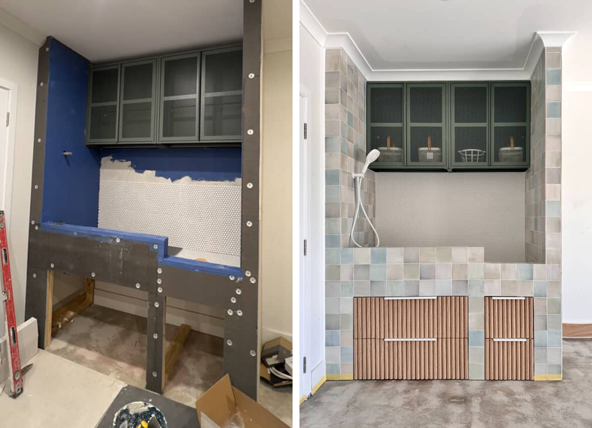 Watch This DIY Couple Transform a Corner of Their Garage Into a Dreamy Dog Wash Station